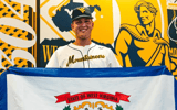West Virginia baseball player Colton Sims